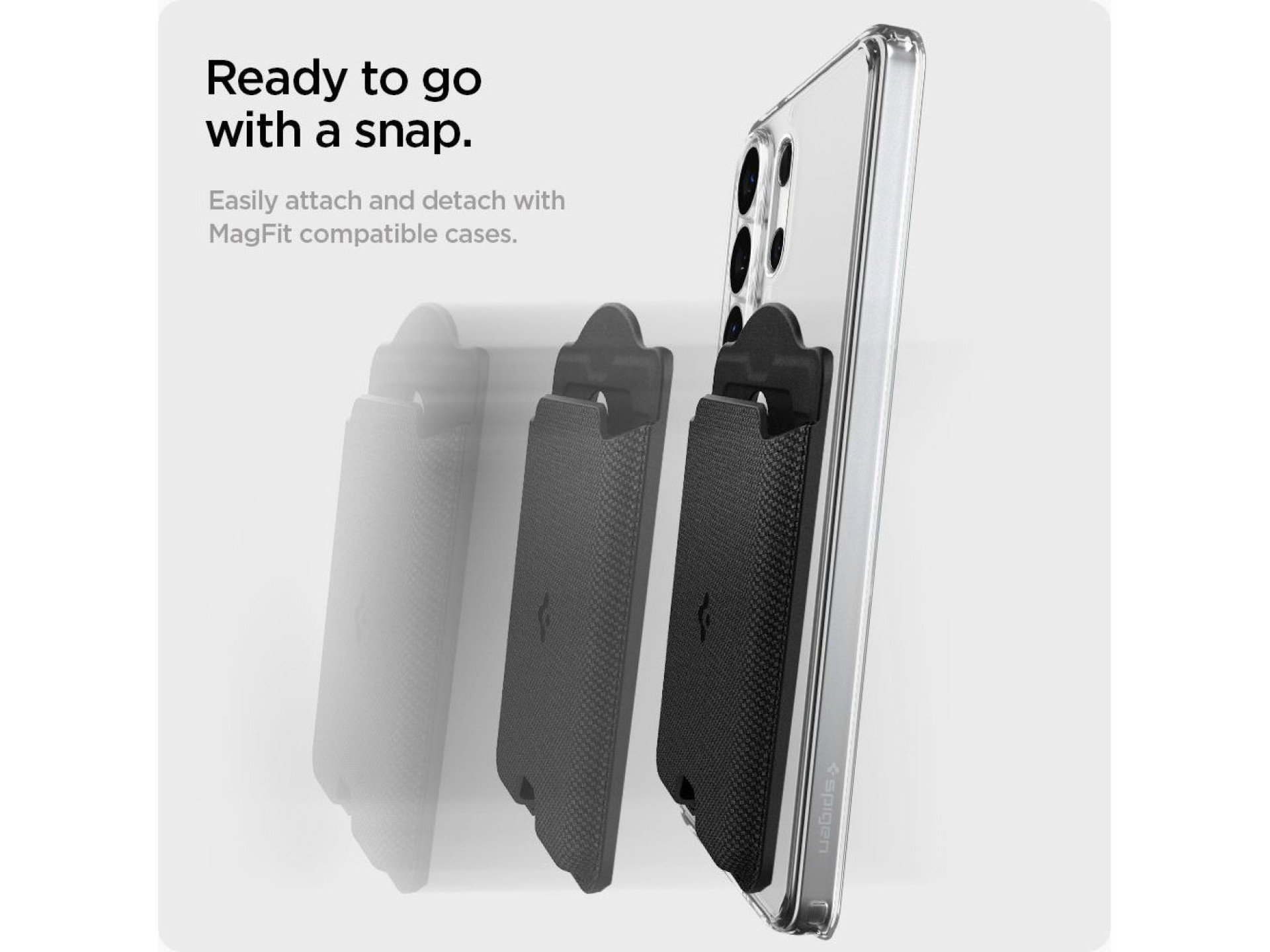 Carteira Magnética para Celular Spigen Urban Fit MagSafe - Preta