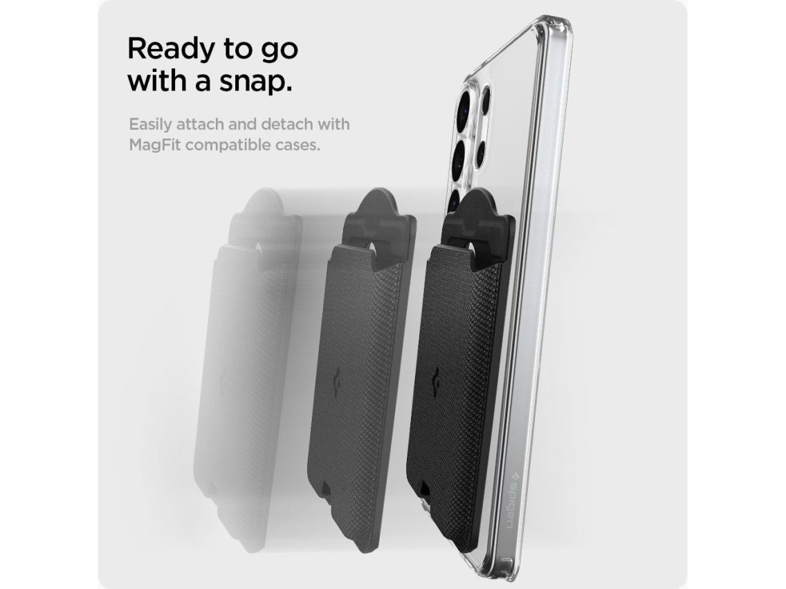 Carteira Magnética para Celular Spigen Urban Fit MagSafe - Preta