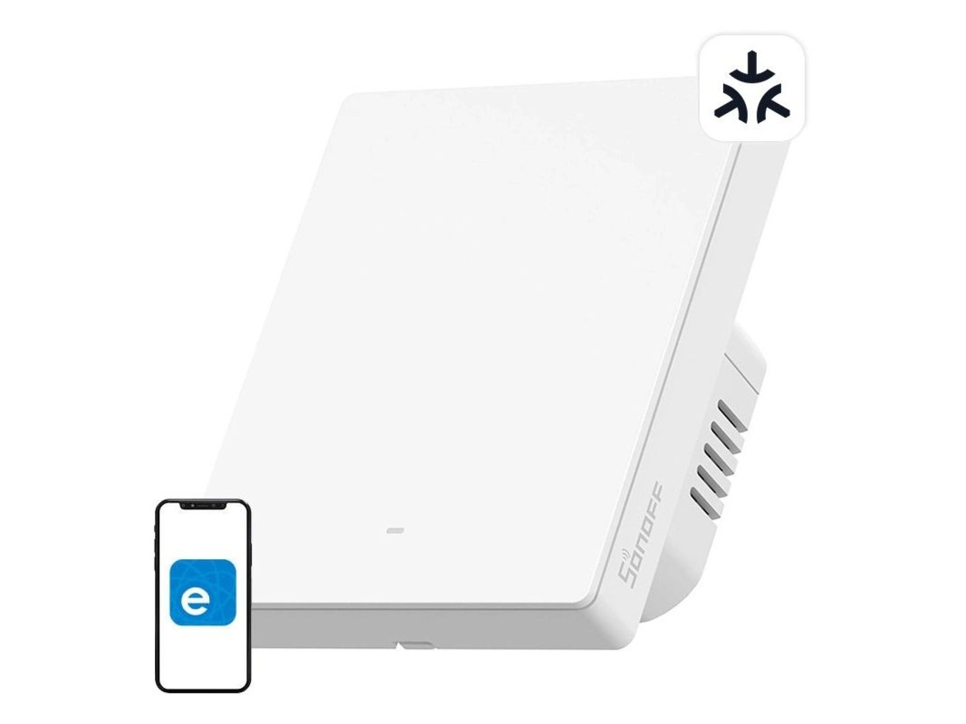 Interruptor de pared inteligente WiFi SONOFF M5-1C-80W (1 canal, para marco)