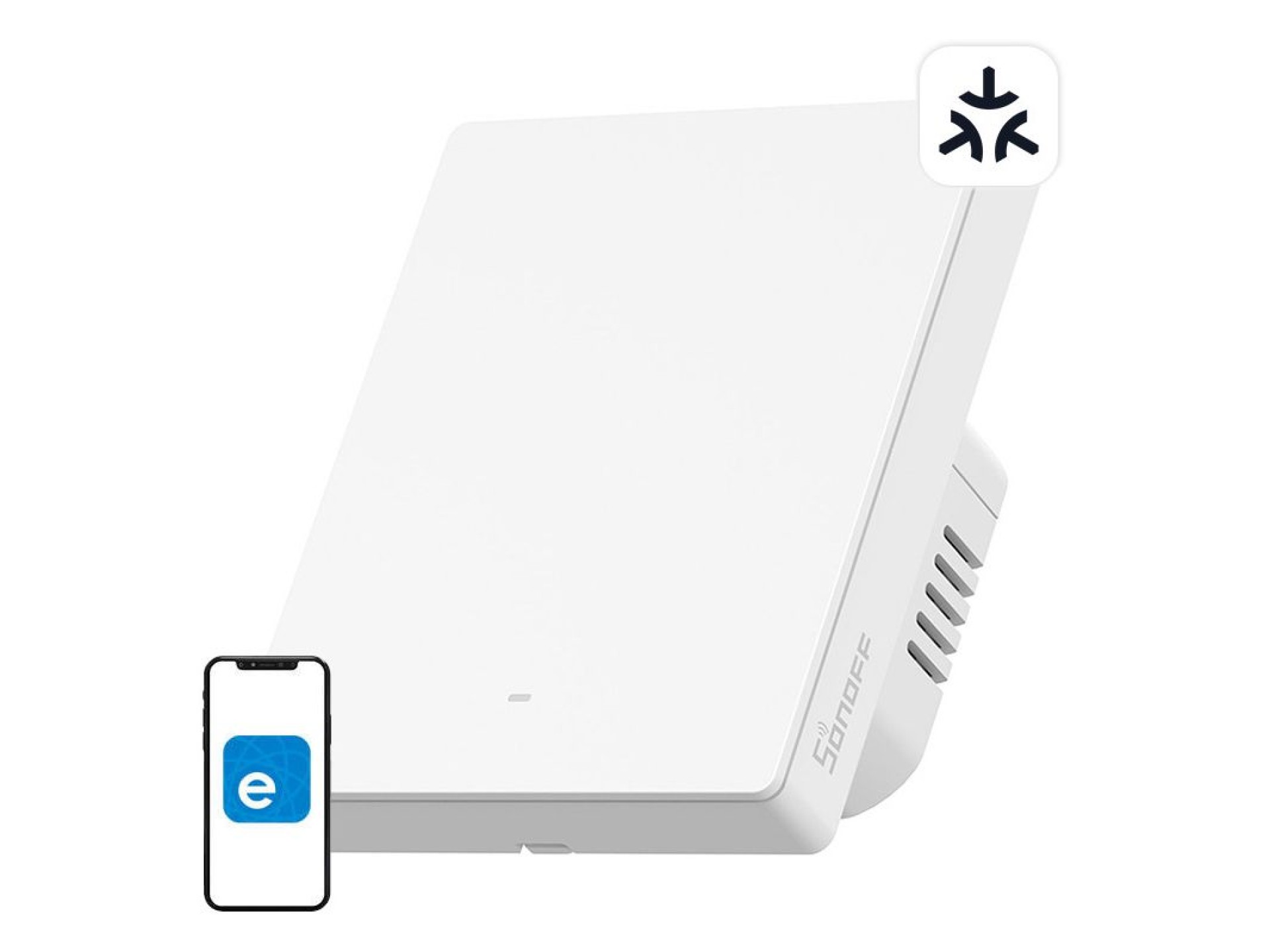 Interruptor de pared inteligente WiFi SONOFF M5-1C-80W (1 canal, para marco)