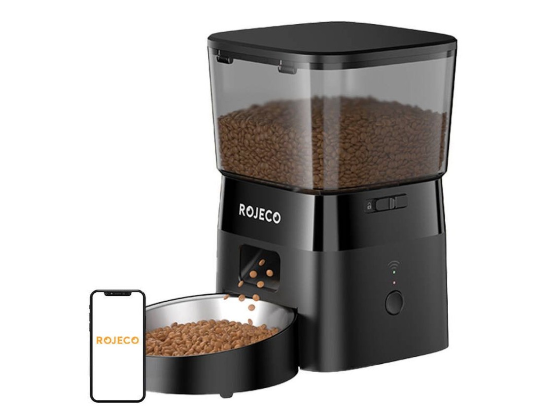 Rojeco 2L Automatic Pet Feeder WiFi Version (Black)
