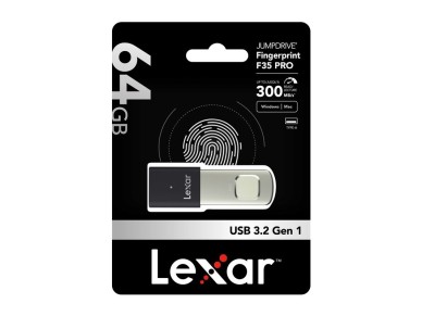 Pen drive Lexar Fingerprint F35pro USB 3.2 de 64 GB