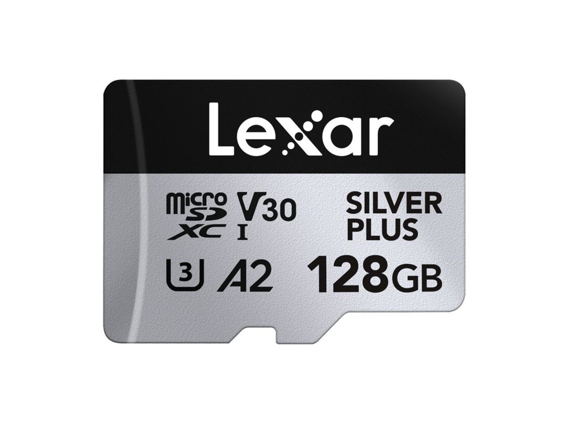 Set of 2 Lexar High-Performance Silver Plus microSDXC 2x128GB memory cards + adapter