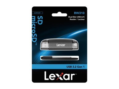 Lexar LRW310X Dual USB-A/C micro SD, leitor de cartão de memória USB 3.1 Lexar LRW310X Dual USB-A/C micro SD, leitor de cartão de memória USB 3.1