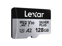 Set of 2 Lexar High-Performance Silver Plus microSDXC 2x128GB memory cards + adapter Set of 2 Lexar High-Performance Silver Plus microSDXC 2x128GB memory cards + adapter