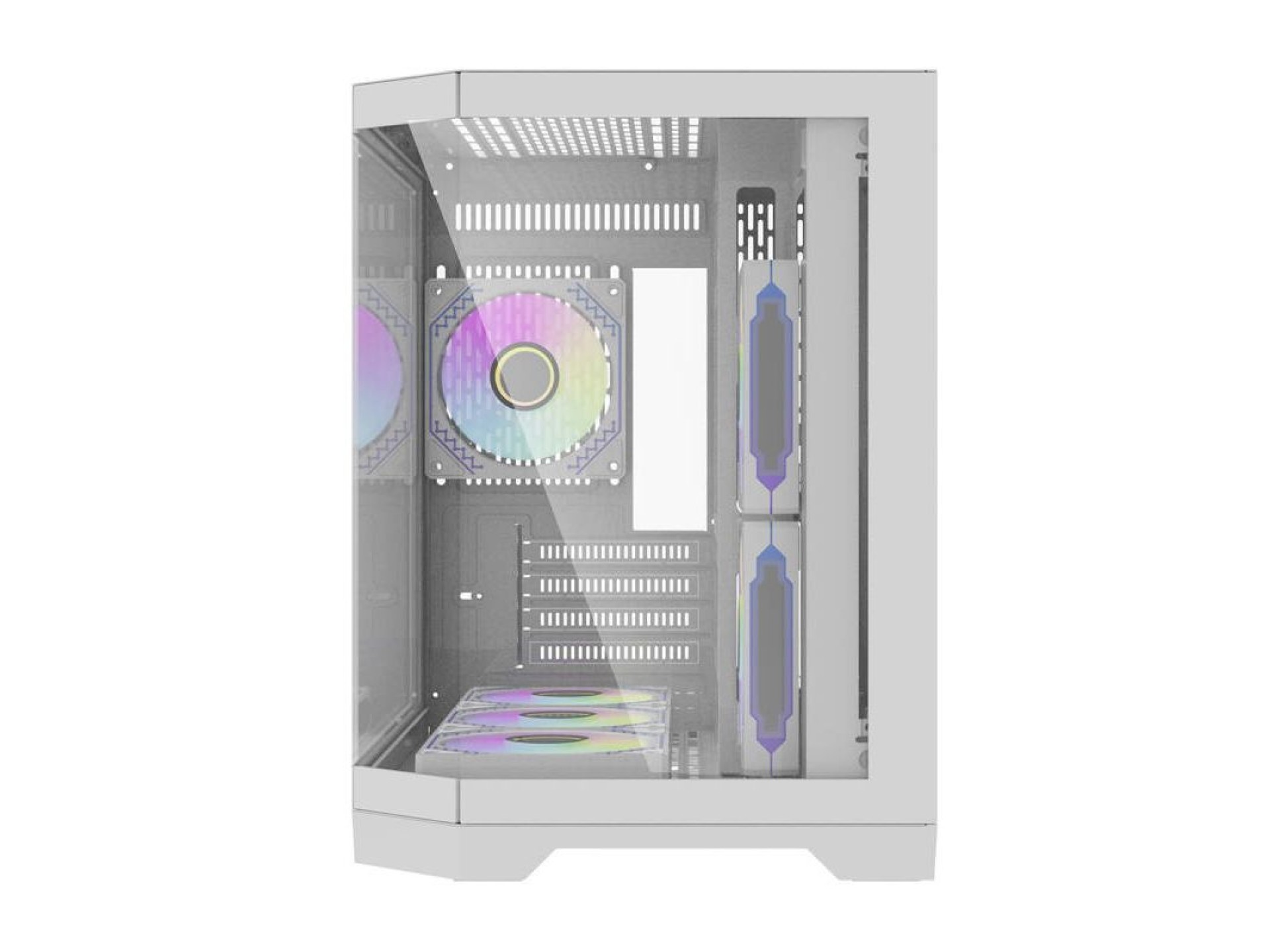 Gabinete para computador Darflash FT418 + 6 ventoinhas aRGB (branco)