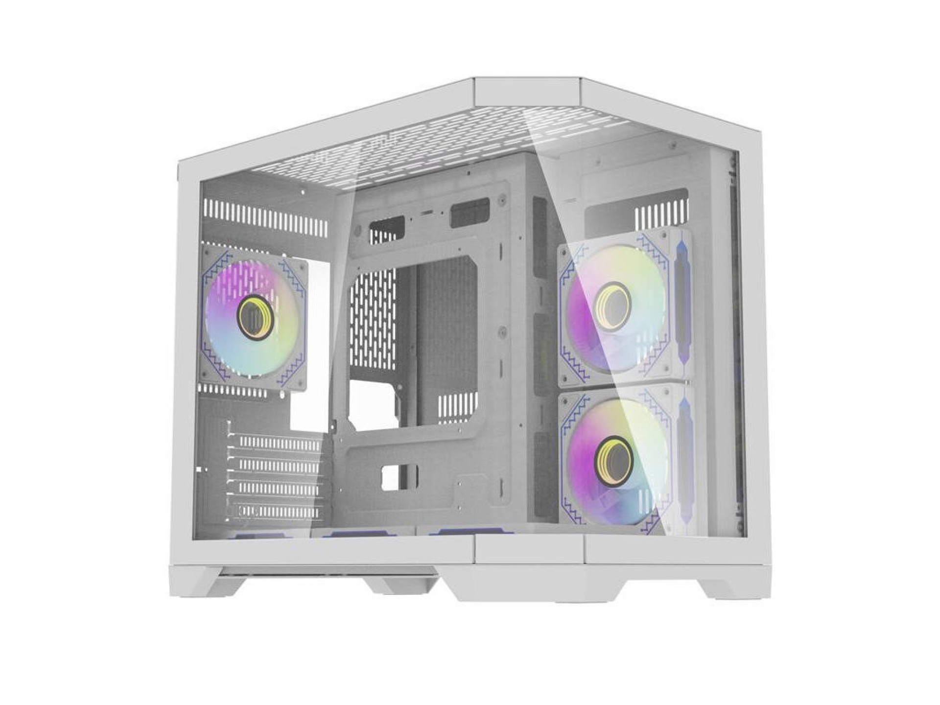 Gabinete para computador Darflash FT418 + 6 ventoinhas aRGB (branco)