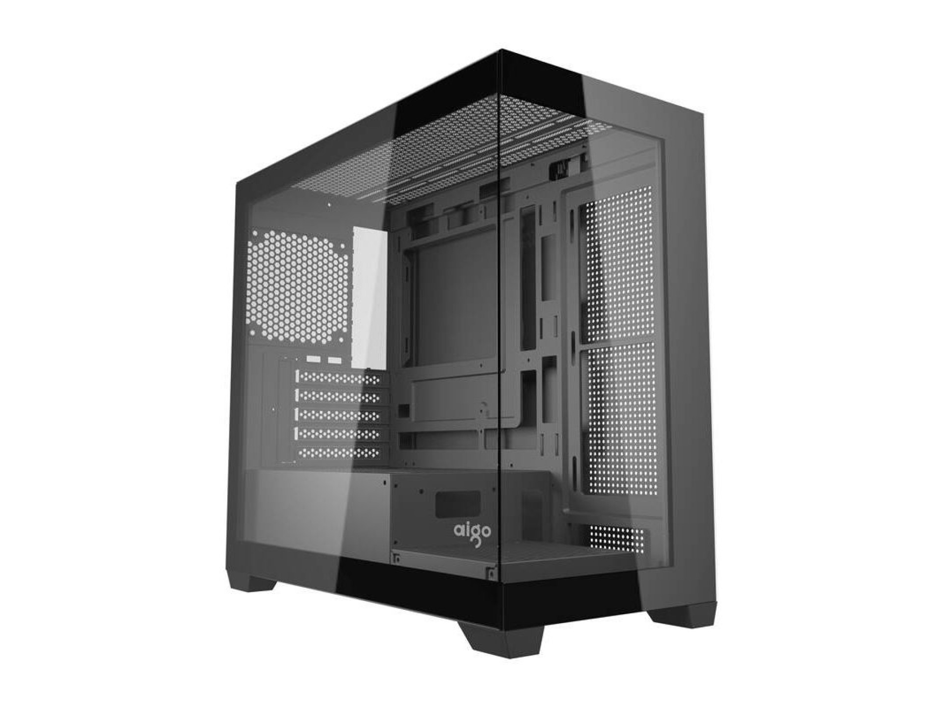 Gabinete Darkflash C218M + 6 ventoinhas ARGB (preto)