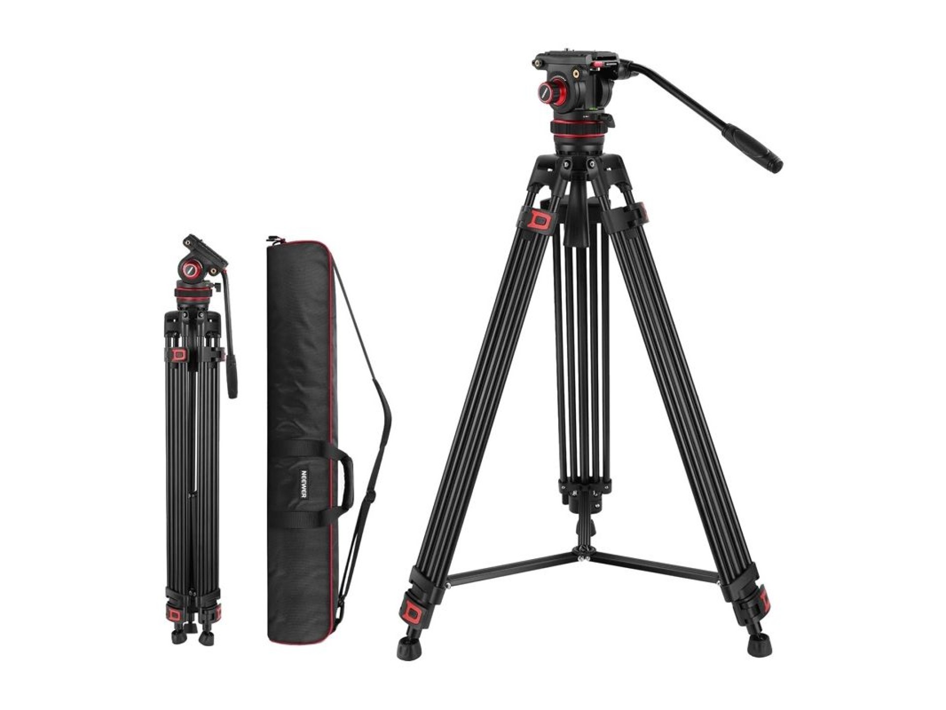 Neewer TP75 Adjustable Tripod with Oil-Damped Head