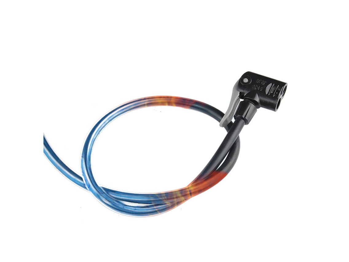 Bomba de pie Rockbros GP6532B con manómetro - Negra y naranja