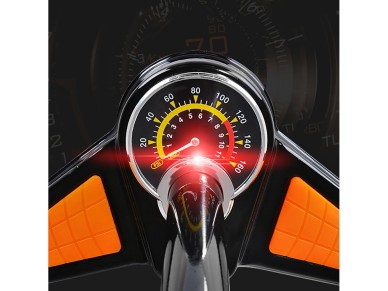 Rockbros GP6532B Floor Pump with Pressure Gauge - Black and Orange Rockbros GP6532B Floor Pump with Pressure Gauge - Black and Orange