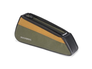 Rockbros 088 Top Tube Bike Bag 0.25L - Green and Orange
