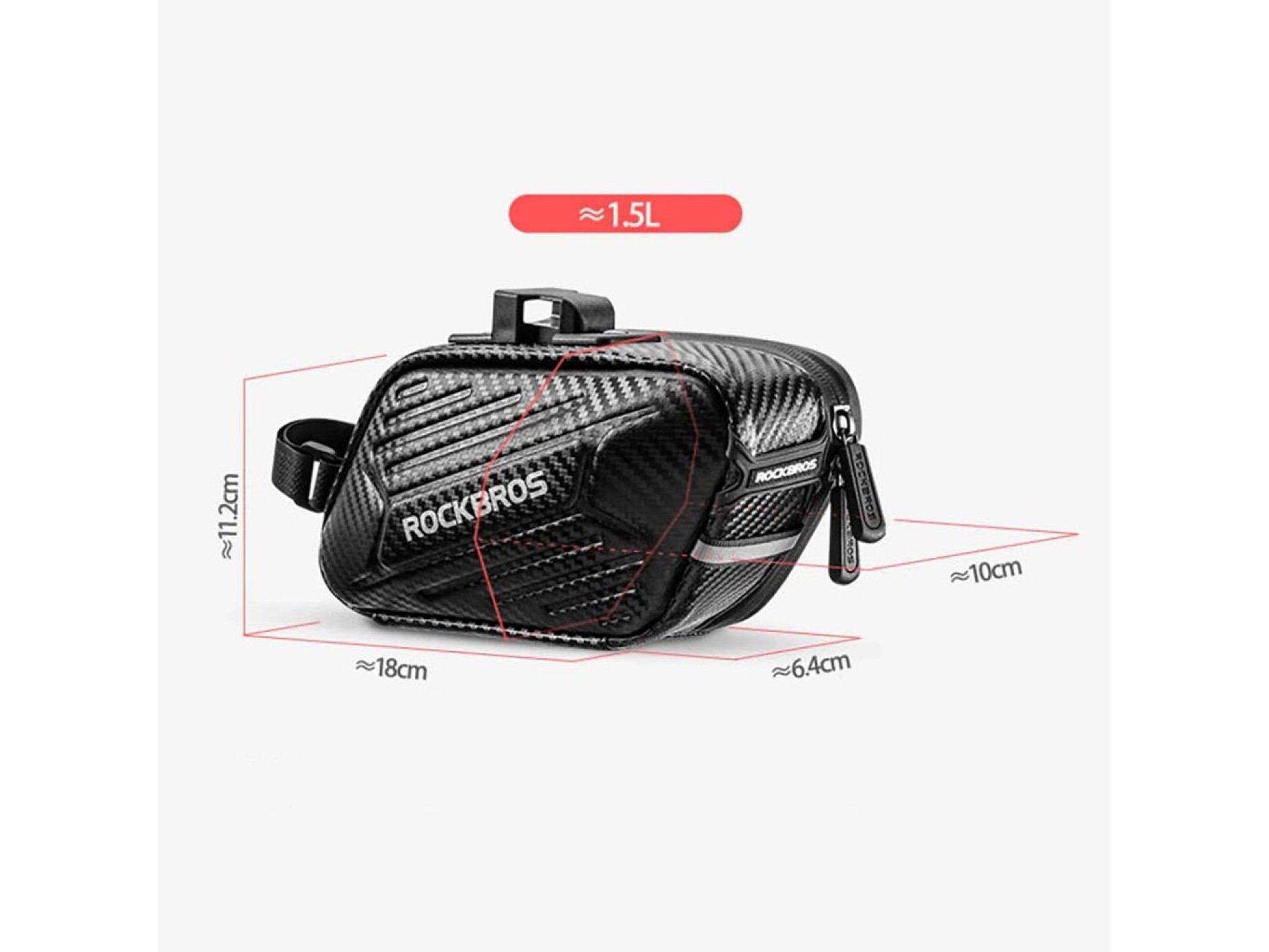 Rockbros B59 Bicycle Saddle Bag 1.5L - Black