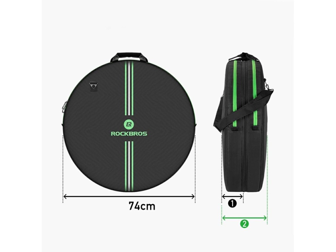 Funda de transporte Rockbros D40 para rueda de ø74 cm - negra