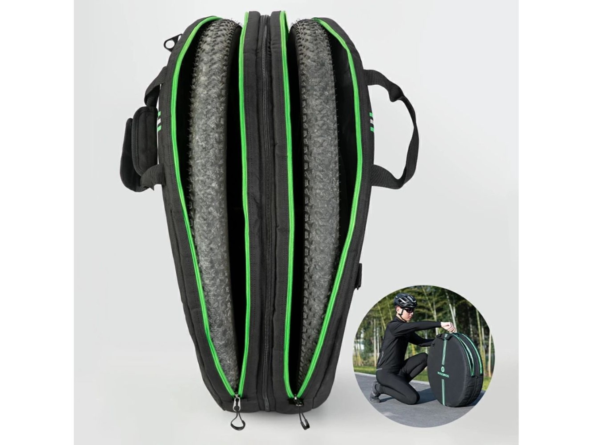 Funda de transporte Rockbros D40 para rueda de ø74 cm - negra