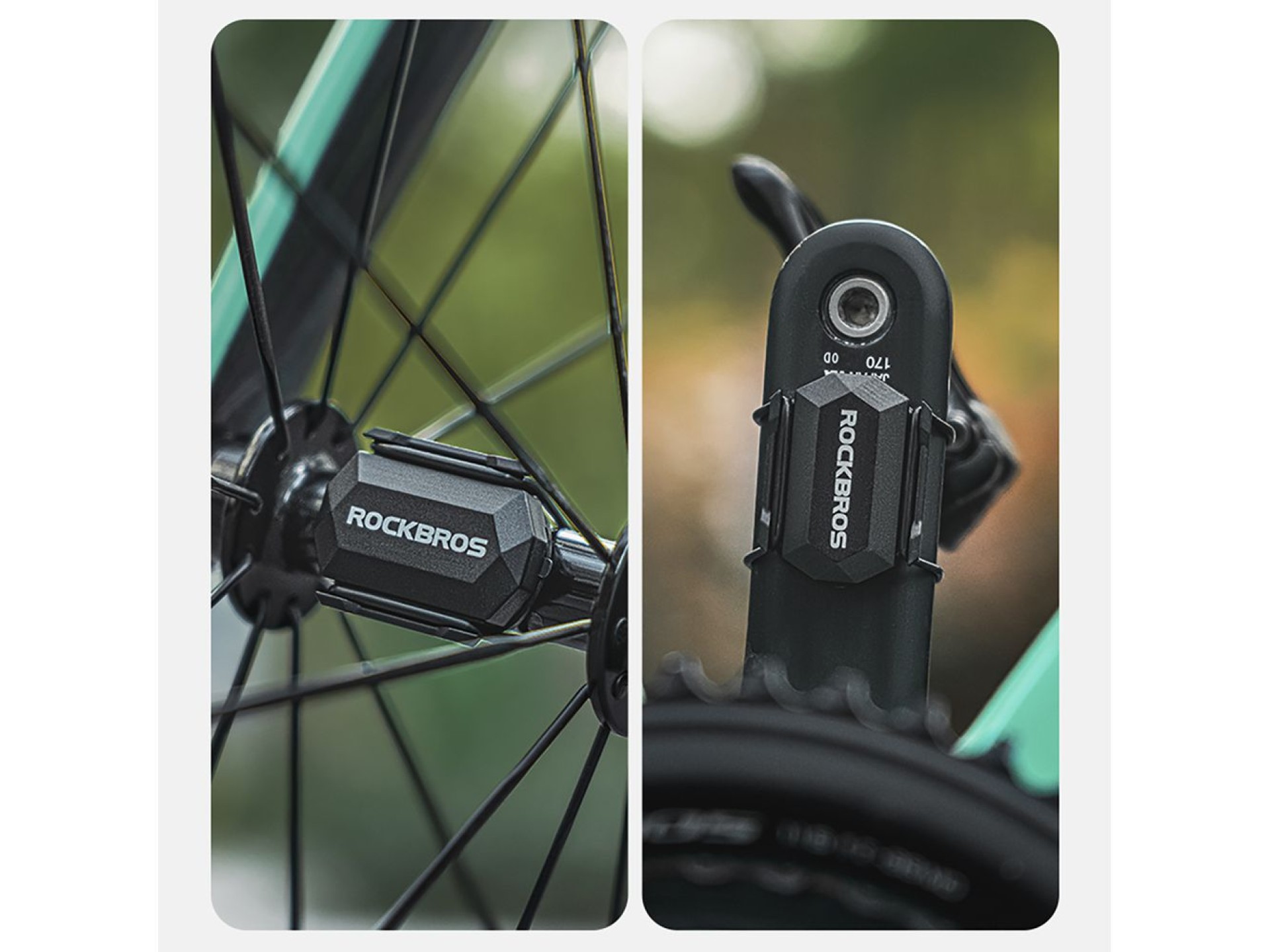 Sensor de velocidade ou cadência 2 em 1 Rockbros C3 ANT+/Bluetooth - Preto