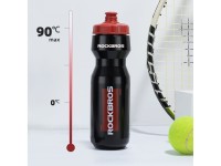 Garrafa de bicicleta Rockbros de 750 ml - Preta transparente com bocal vermelho Garrafa de bicicleta Rockbros de 750 ml - Preta transparente com bocal vermelho