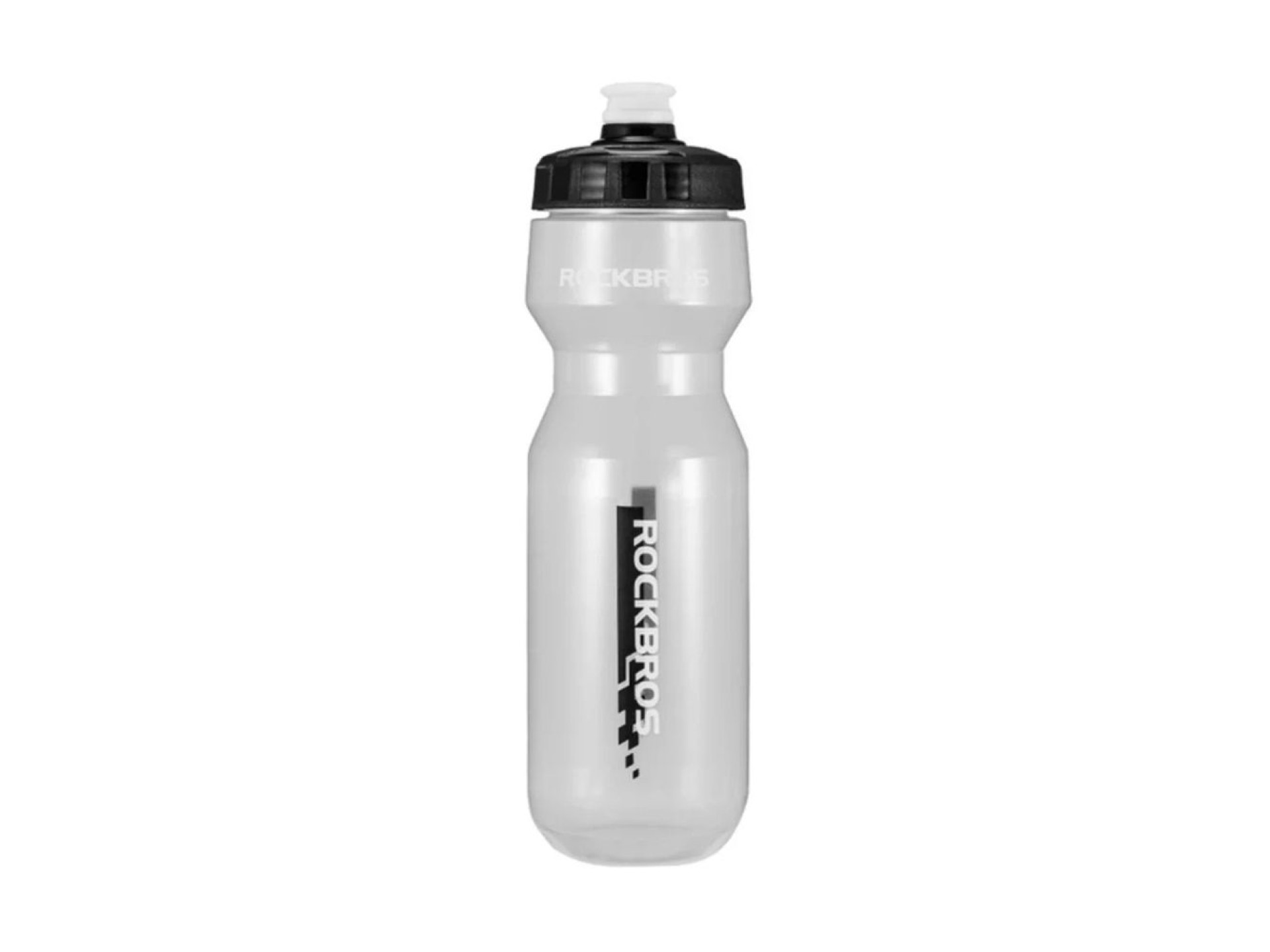 Garrafa de bicicleta Rockbros de 750 ml - Transparente com bocal preto