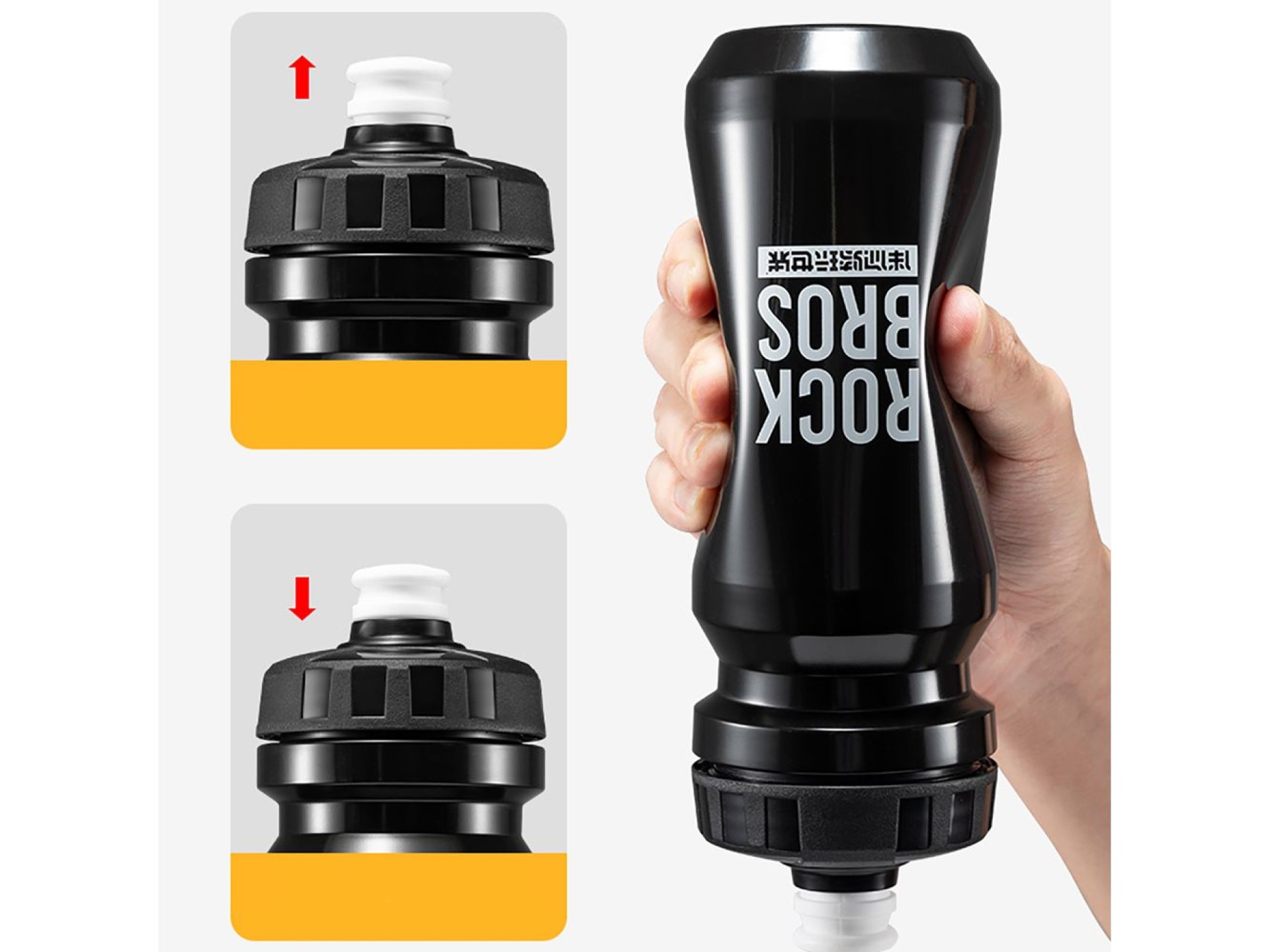 Botella para bicicleta Rockbros de 600 ml - Negra