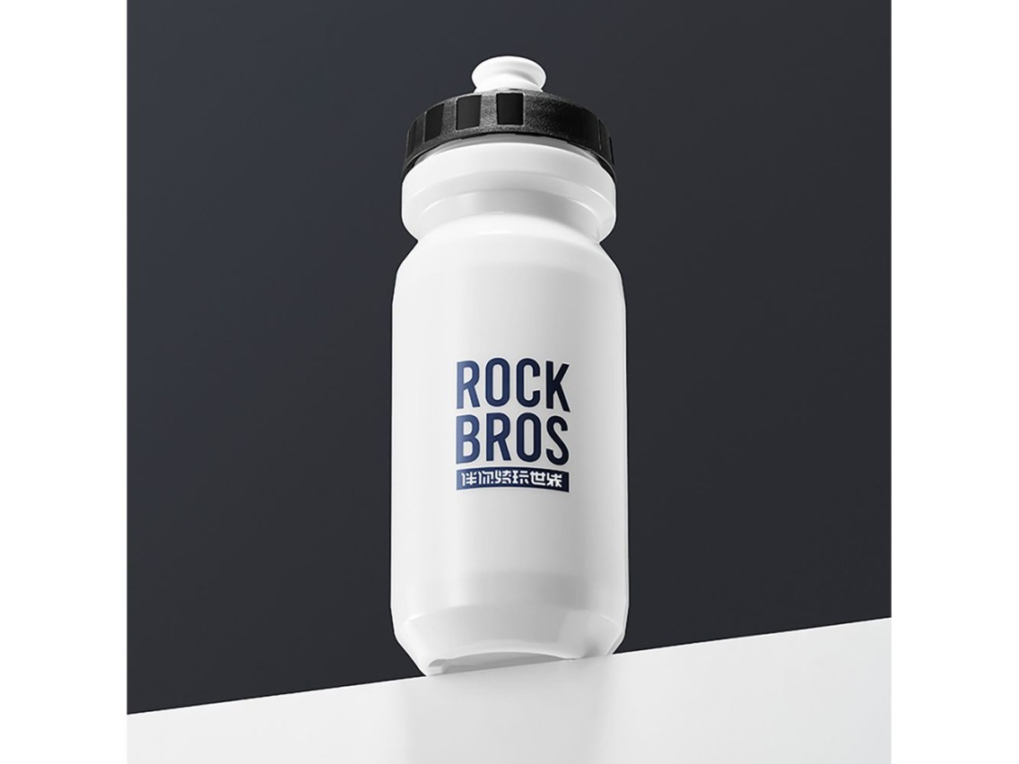 Botella para bicicleta Rockbros de 600 ml - Blanca