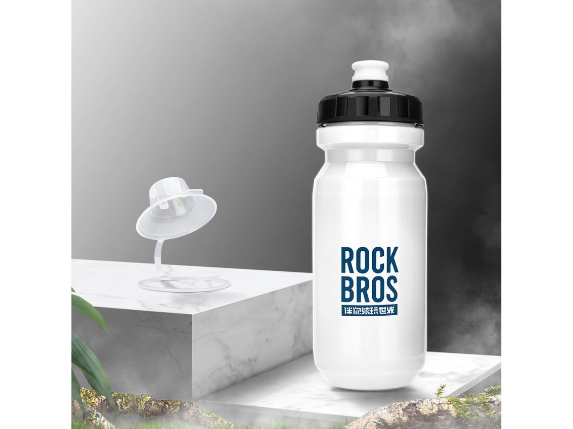 Botella para bicicleta Rockbros de 600 ml - Blanca