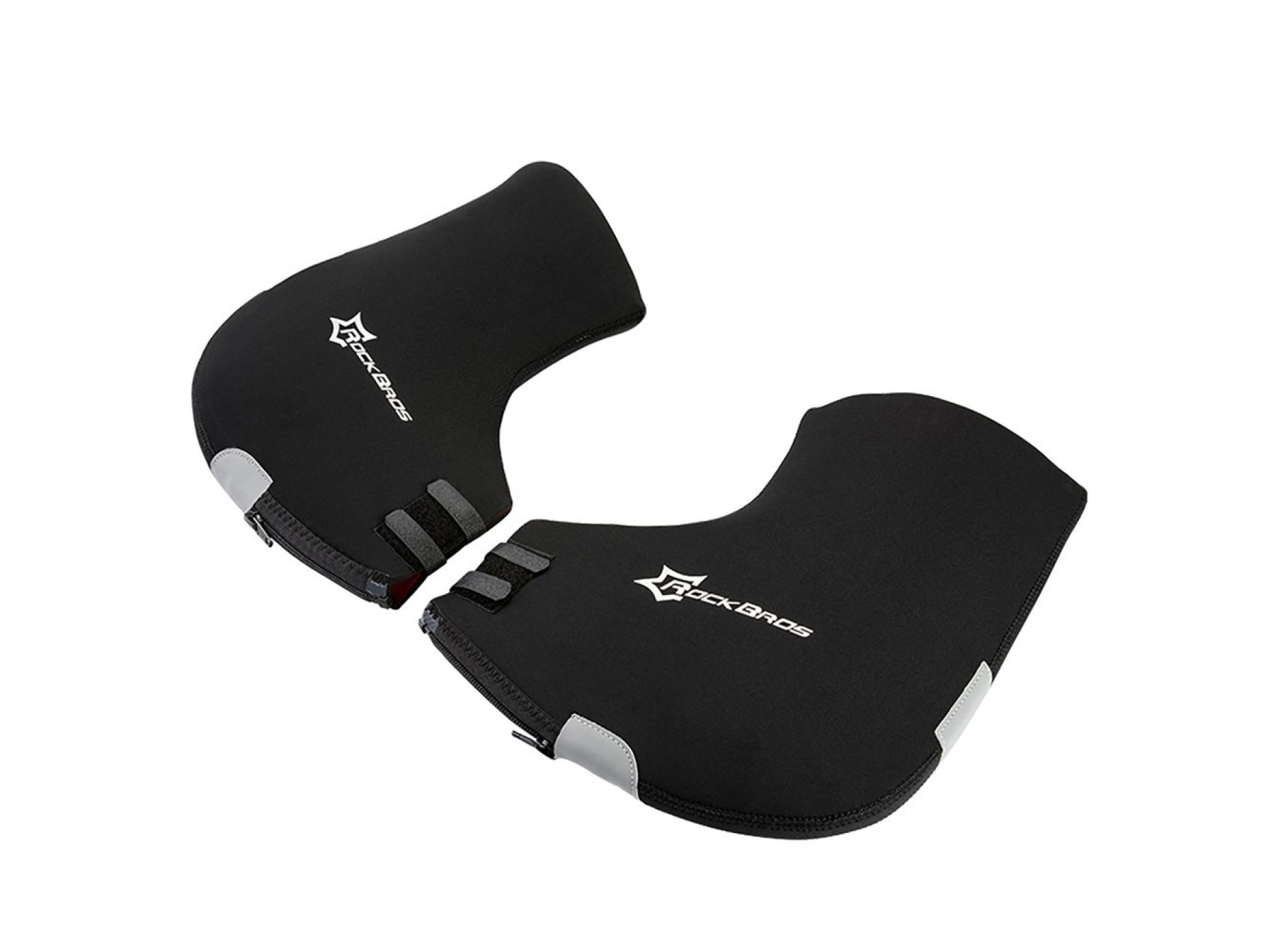 Luvas de guidão Rockbros D16-B, à prova de vento e impermeáveis, compatíveis com motocicletas - Pret