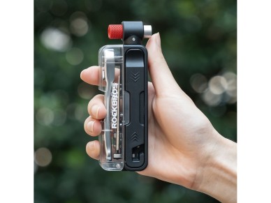Rockbros Multitool Bike Tool Set with CO2 Pump and Ratchet Wrench - Black Rockbros Multitool Bike Tool Set with CO2 Pump and Ratchet Wrench - Black