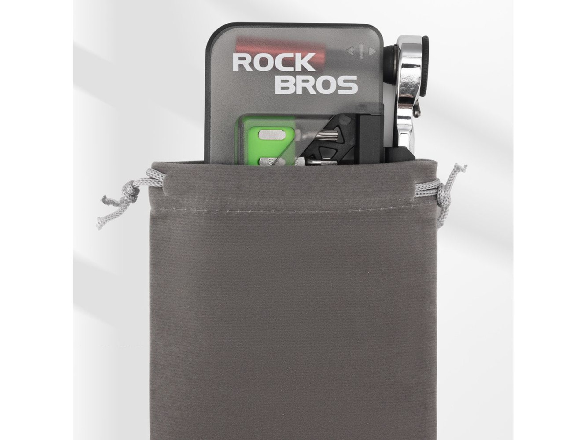 Rockbros Bike Tool Set with Mini Ratchet and Bits - Translucent Green
