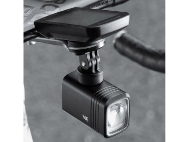 Luz delantera recargable para bicicleta Rockbros M6 de 1000 lm y 2800 mAh - negra Luz delantera recargable para bicicleta Rockbros M6 de 1000 lm y 2800 mAh - negra