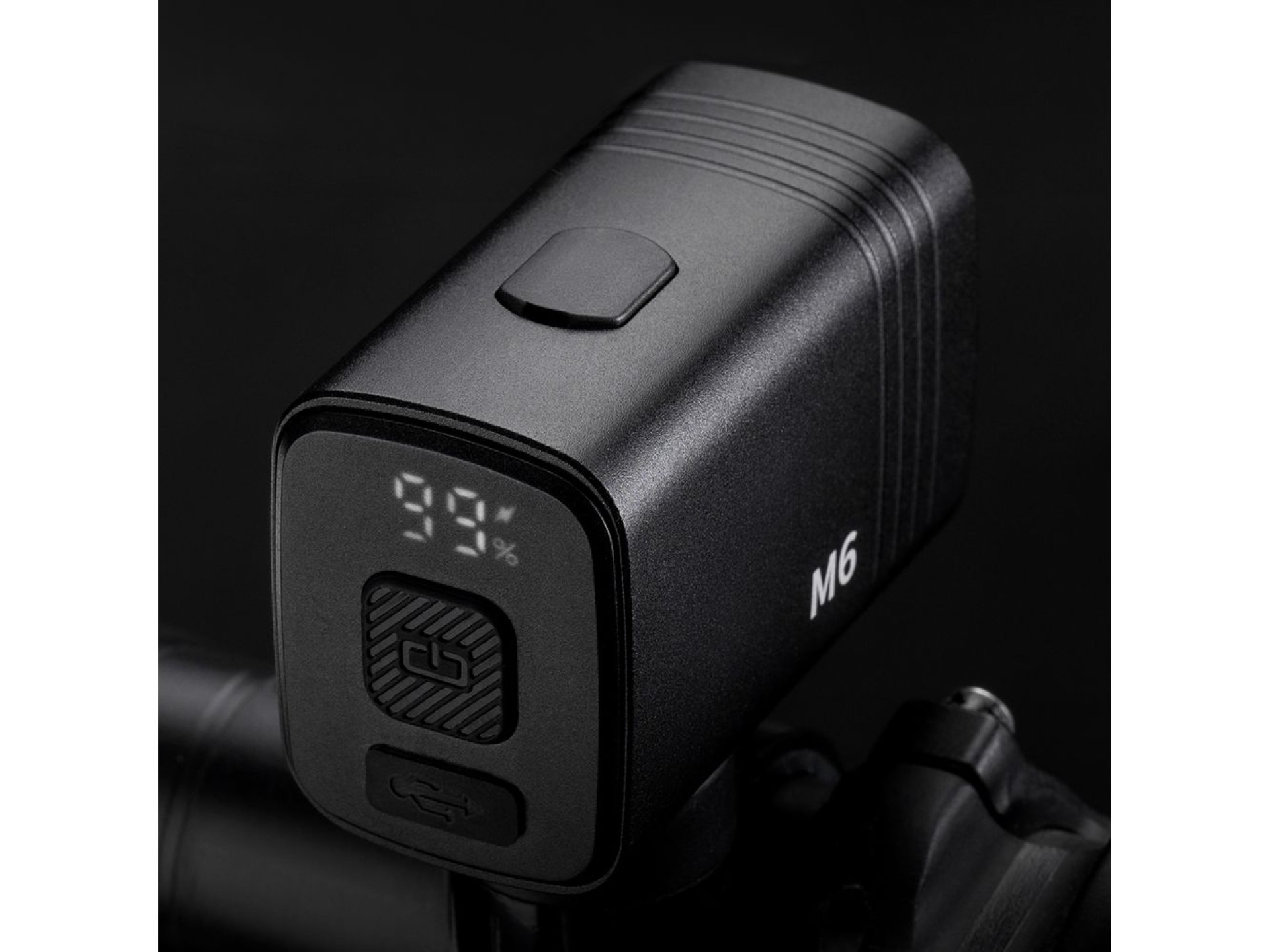 Luz dianteira recarregável para bicicleta Rockbros M6 1000 lm 2800 mAh - preta