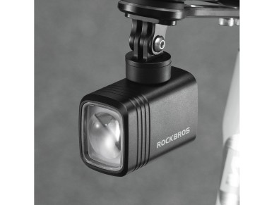 Luz delantera recargable para bicicleta Rockbros M6 de 1000 lm y 2800 mAh - negra Luz delantera recargable para bicicleta Rockbros M6 de 1000 lm y 2800 mAh - negra