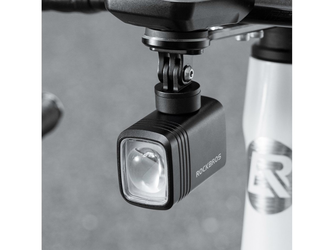 Luz dianteira recarregável para bicicleta Rockbros M6 1000 lm 2800 mAh - preta