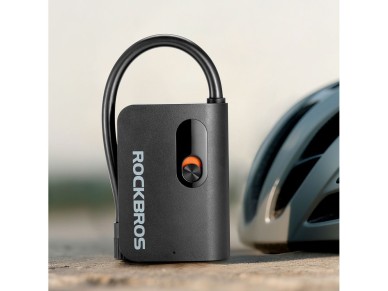 Compresor Rockbros L1 Mini inal�mbrico de 70 psi con manguera Schrader de 200 mm - Negro
