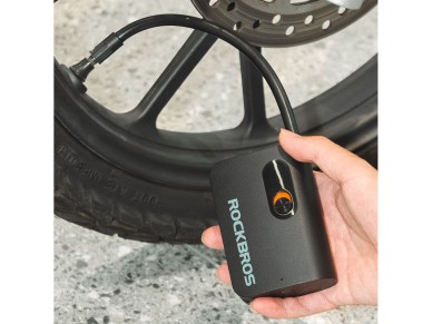 Compresor Rockbros L1 Mini inal�mbrico de 70 psi con manguera Schrader de 200 mm - Negro