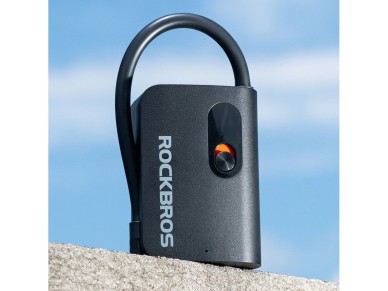 Compresor Rockbros L1 Mini inal�mbrico de 70 psi con manguera Schrader de 200 mm - Negro