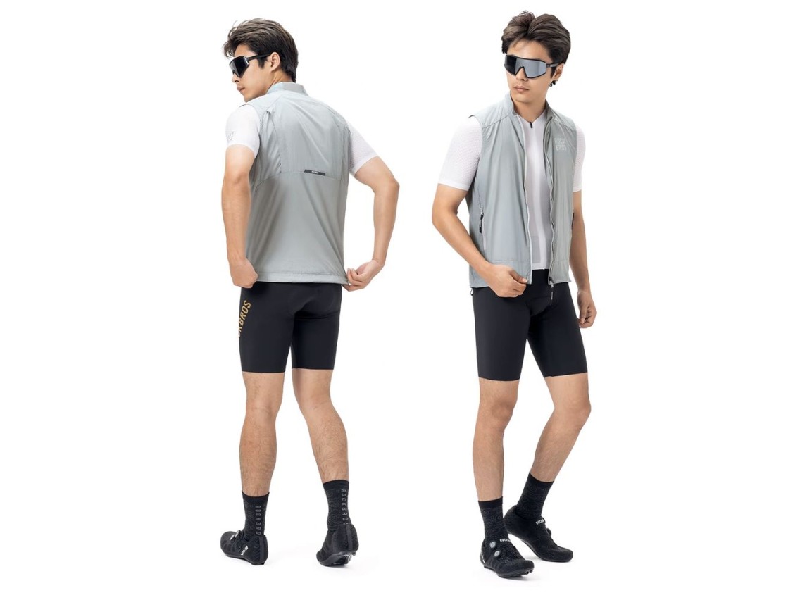 Rockbros YDMJ003 Spring/Autumn Windproof Vest Size XXL - White/Gray