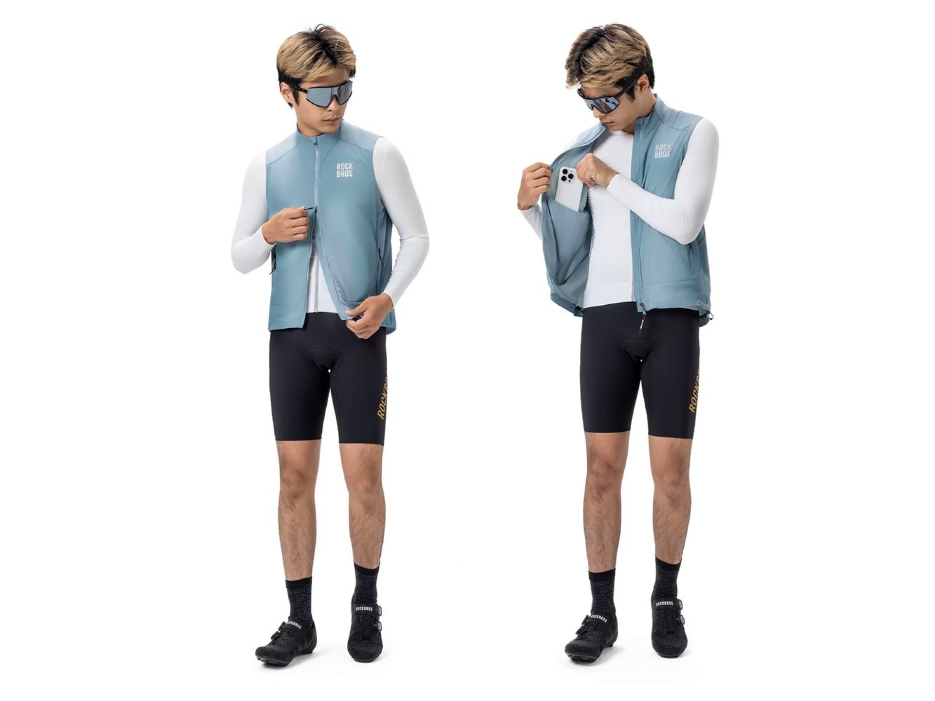 Rockbros YDMJ003 Windproof Vest Spring/Autumn Size L - Blue
