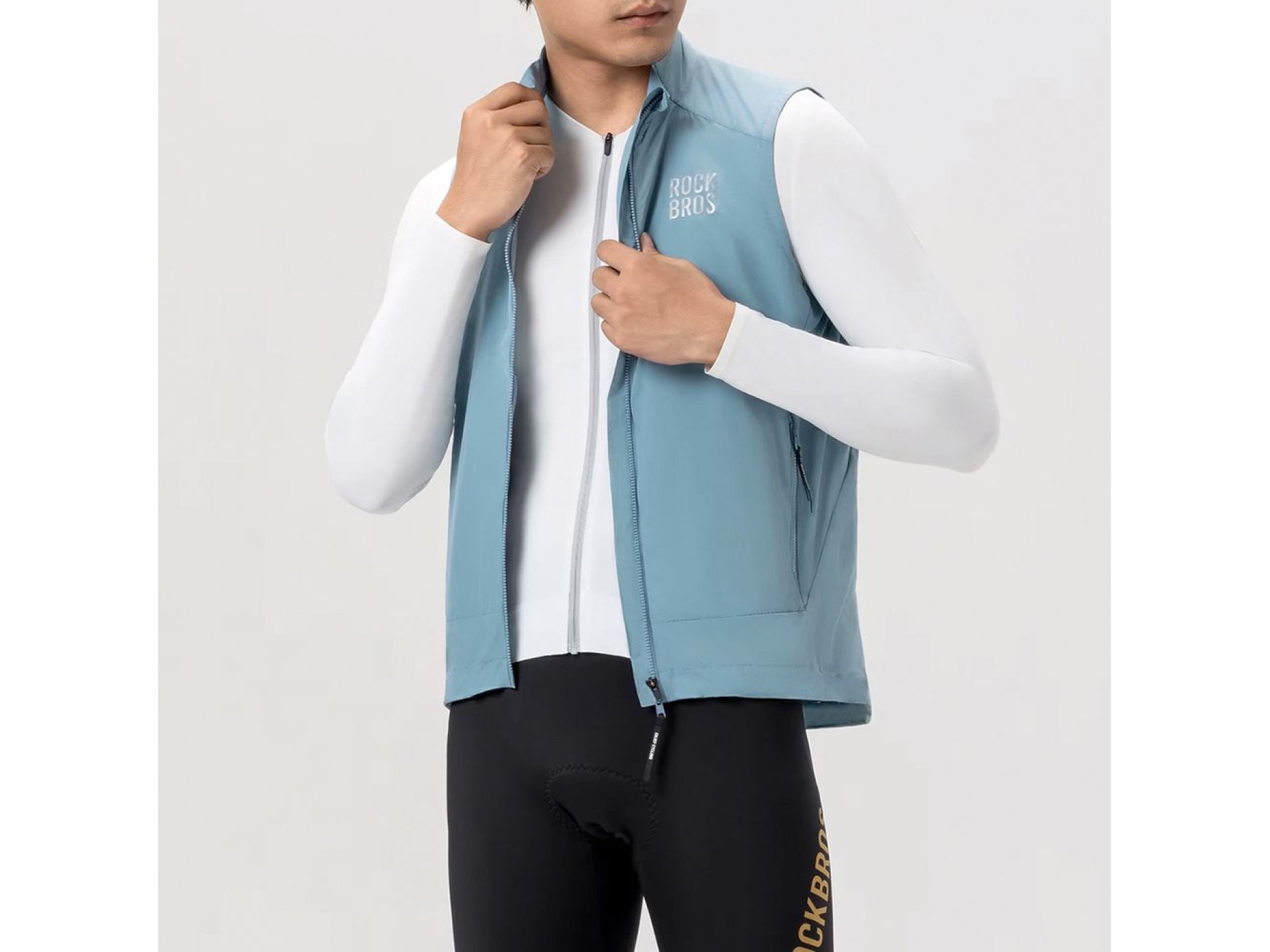 Rockbros YDMJ003 Spring/Autumn Windproof Vest Size XL - Blue