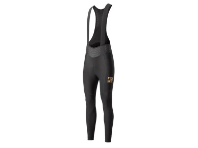 Mallas largas de forro polar con peto y almohadilla Rockbros YDCK012-1, talla M - Negro