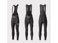 Mallas largas de forro polar con peto y almohadilla Rockbros YDCK012-1, talla M - Negro