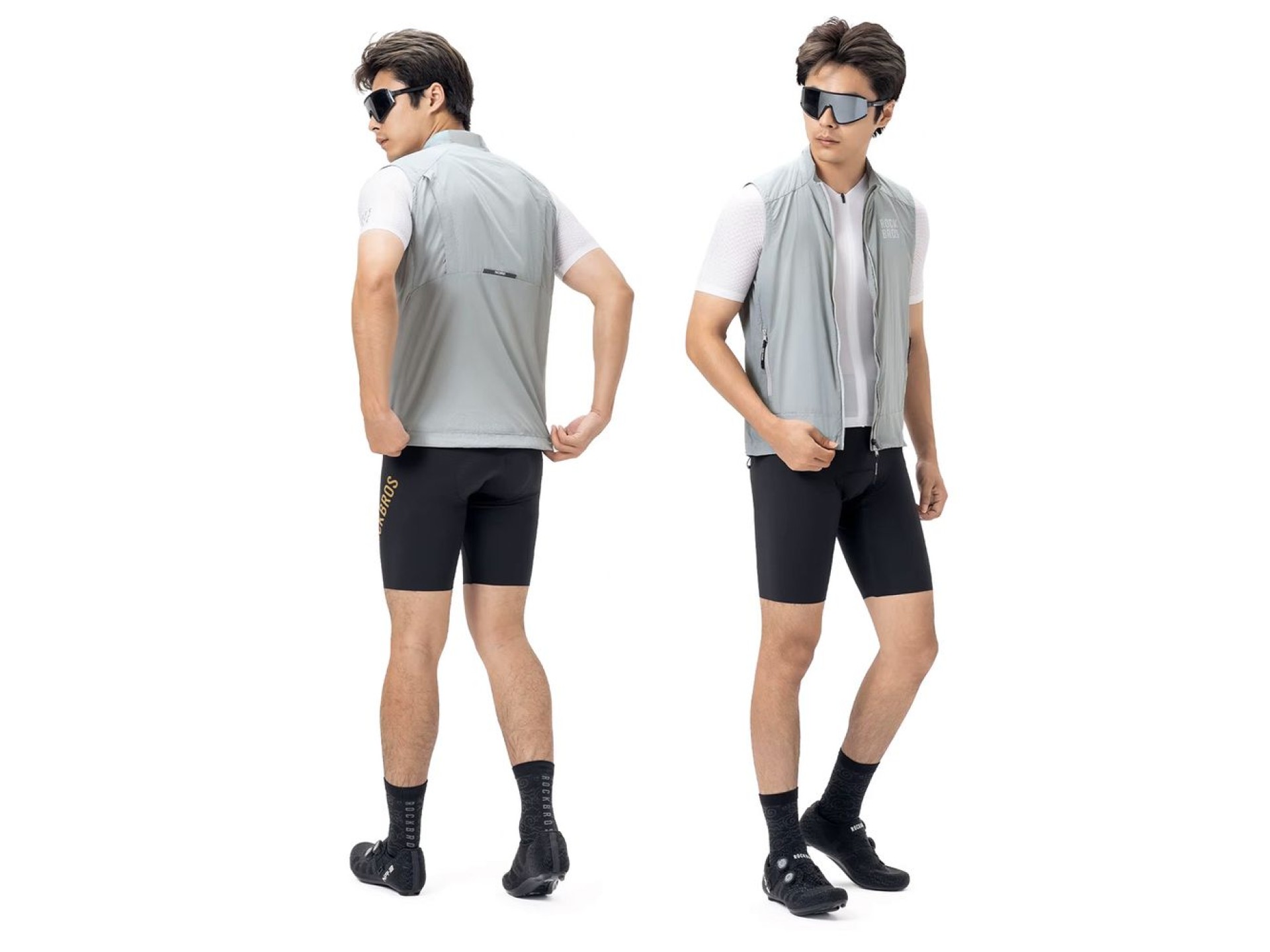 Rockbros YDMJ003 Spring/Autumn Windproof Vest Size S - White/Gray