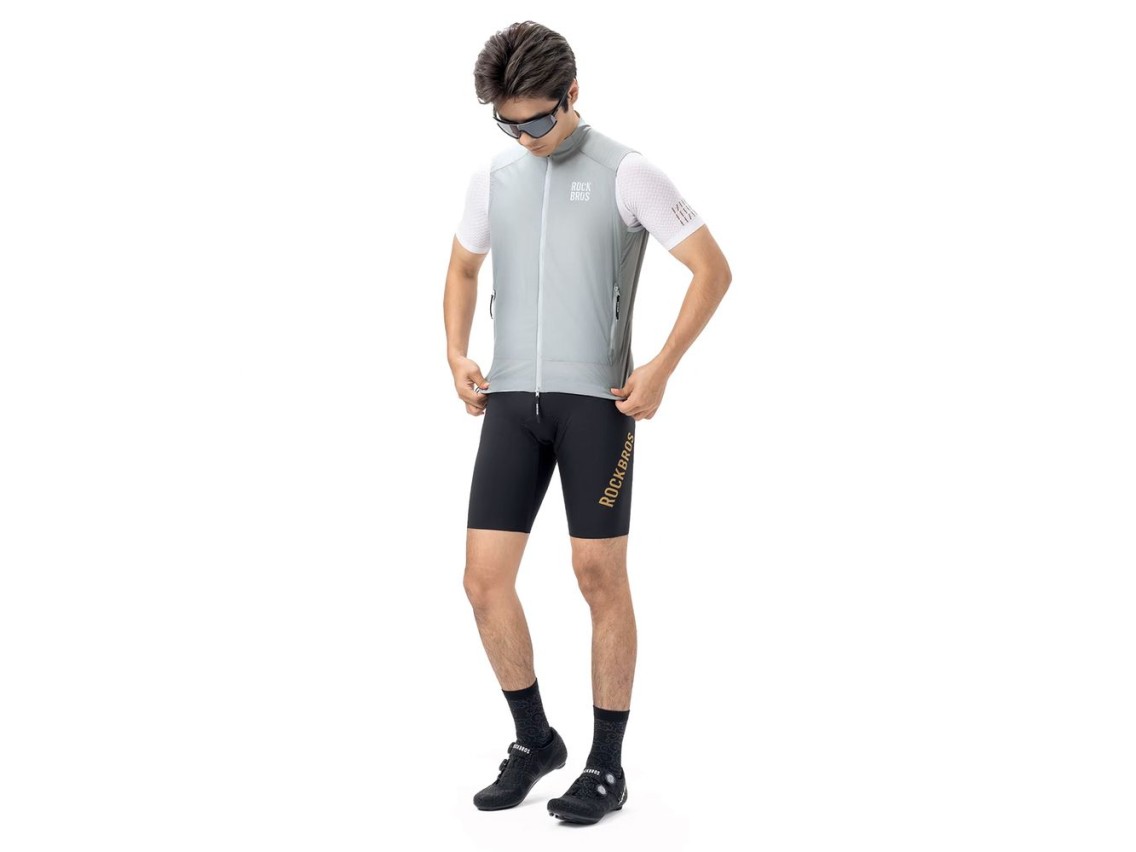 Rockbros YDMJ003 Spring/Autumn Windproof Vest Size S - White/Gray