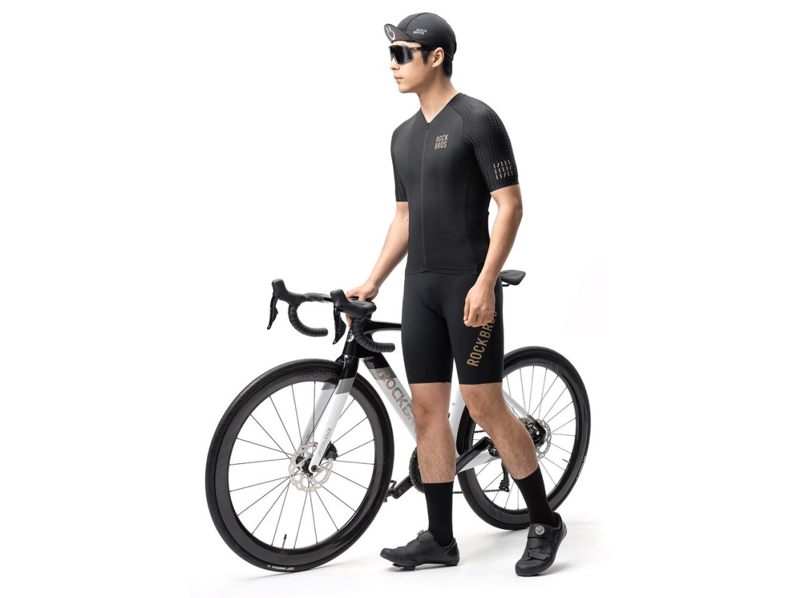 Camisa de ciclismo Rockbros YDDX011 Diamond de manga curta, tamanho M - Preta