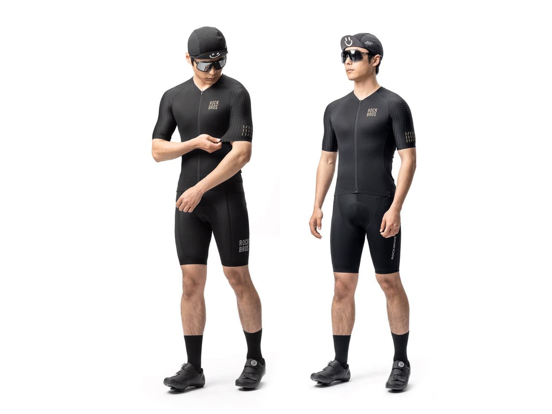 Camisa de ciclismo Rockbros YDDX011 Diamond de manga curta, tamanho M - Preta
