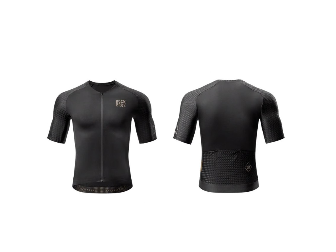 Camisa de ciclismo Rockbros YDDX011 Diamond de manga curta, tamanho M - Preta
