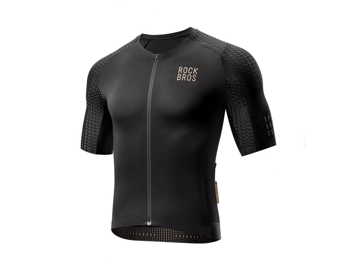 Camisa de ciclismo Rockbros YDDX011 Diamond de manga curta, tamanho M - Preta