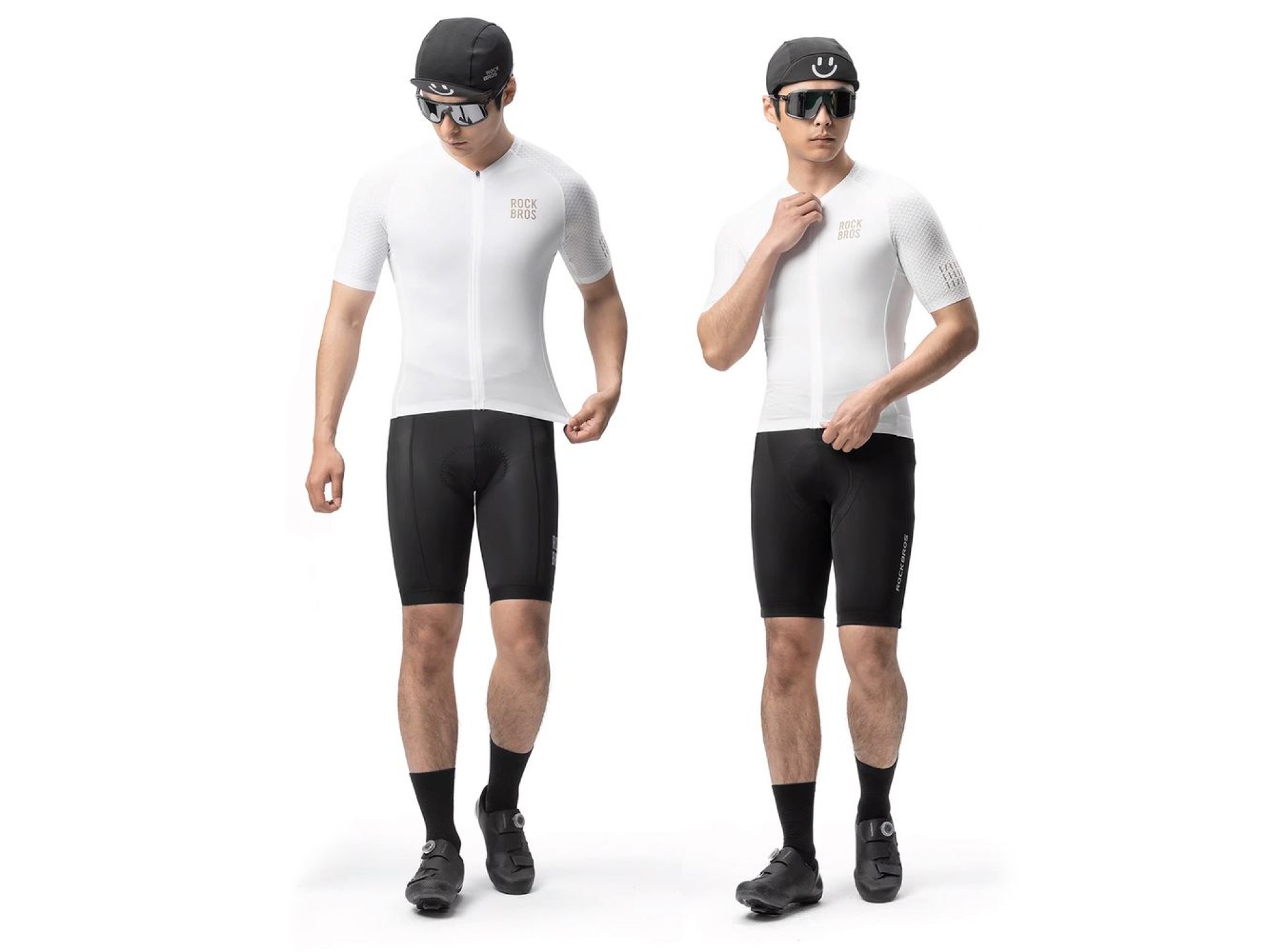 Camisa de ciclismo Rockbros YDDX011 Diamond de manga curta, tamanho XXL - Branca