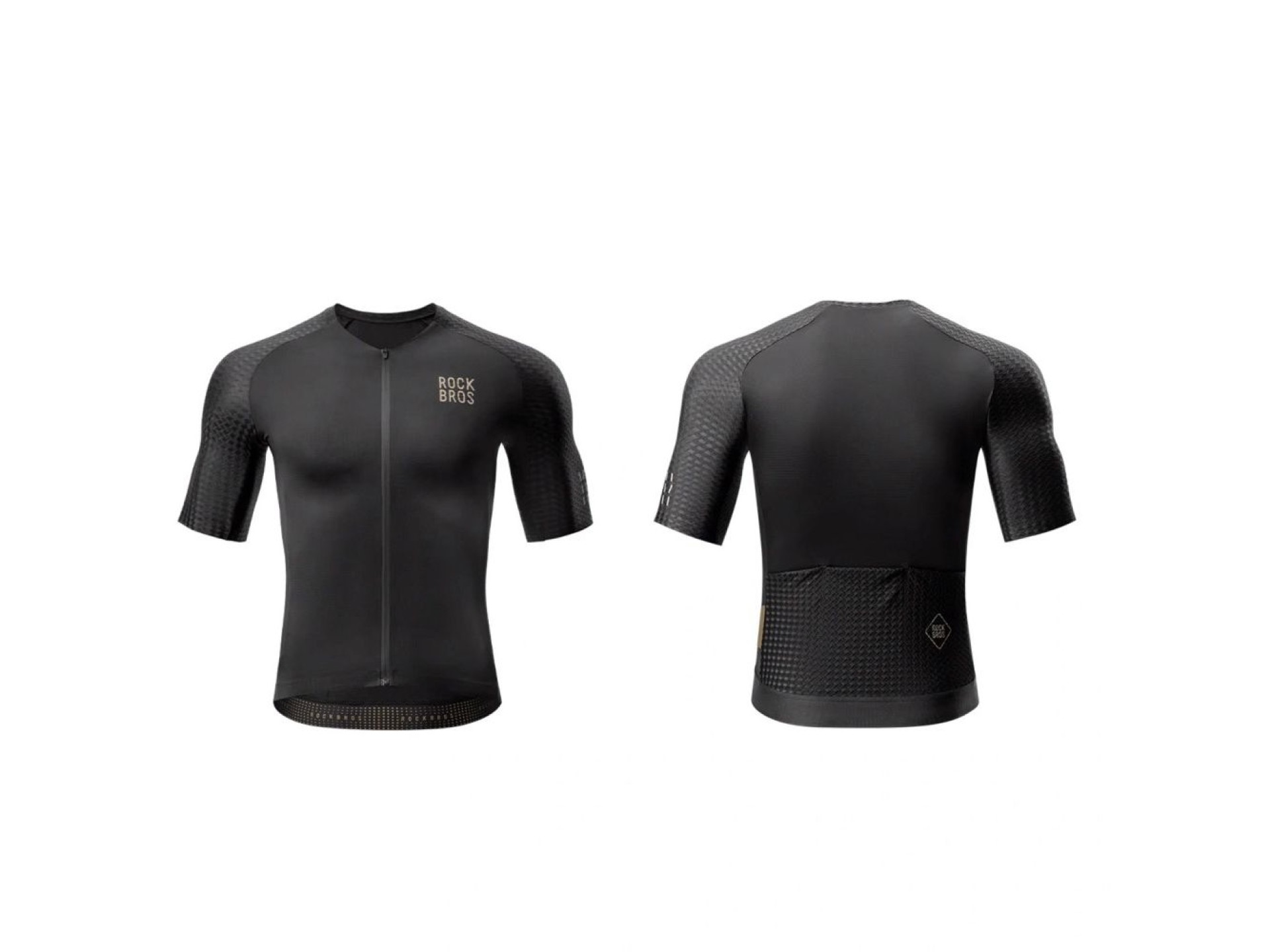 Camisa de ciclismo Rockbros YDDX011 Diamond de manga curta, tamanho XXS - Preta