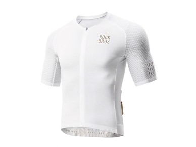 Maillot de ciclismo de manga corta Rockbros YDDX011 Diamond, talla XXL - Blanco Maillot de ciclismo de manga corta Rockbros YDDX011 Diamond, talla XXL - Blanco