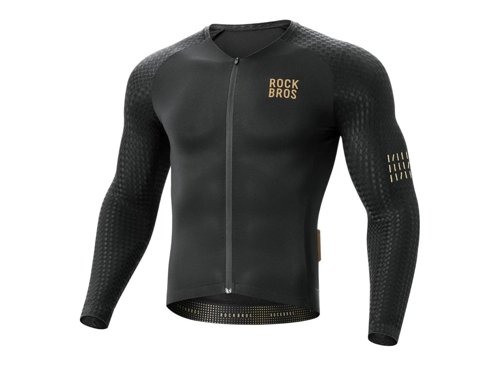 Camisa de ciclismo de manga comprida Rockbros YDCX008 Diamond, tamanho G - Preta